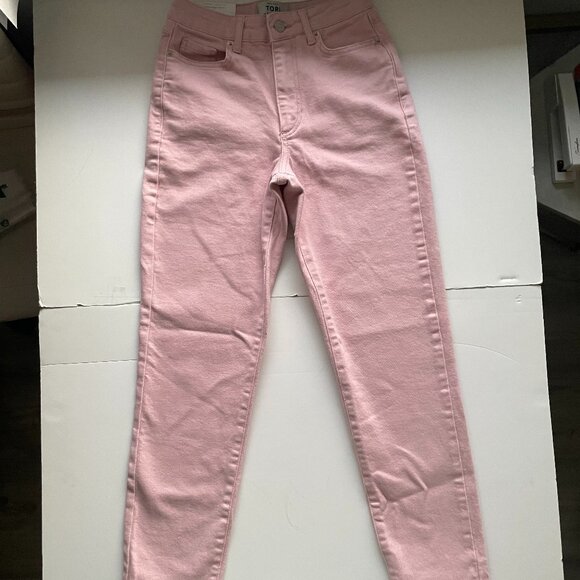 New Look Tori Mom Jeans Pink Size 8 US / 36 EU / 8 UK High Rise Straight Leg NWT - Picture 1 of 12